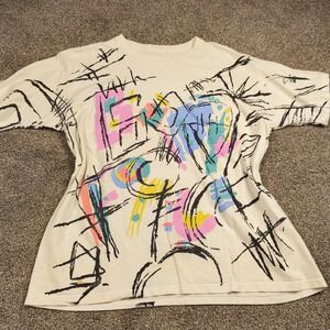 Vintage 90s Abstract Art Graphic Tee Single Stitch XL